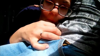 Минетик в автобусе от попутчицы