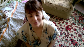 Отсос на камеру от 20 летней русской соседки