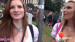 Aische Pervers - порнокастинг на Октоберфесте - часть 1