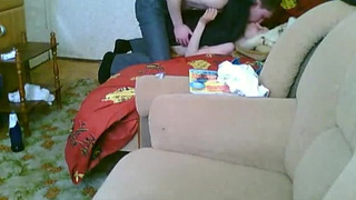 Сосед со своей малышкой решили заснять на камеру частный секс