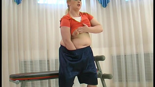 Русский перепихон с жирной дамой и качком