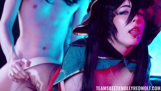 Анимешную чародейку выебали в жопу! Порно косплей от Molly Red Wolf