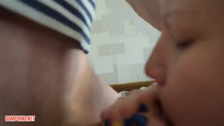 Грудастенькая любимая отсосала конец любимого от первого лица и сглотнула нектар