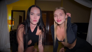 Это шутка или ты реально привела подружайку для двойного минета?